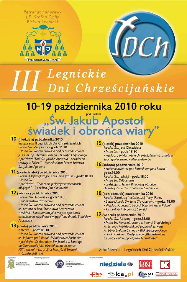 plakat III Legnickie Dni chrześcijańskie