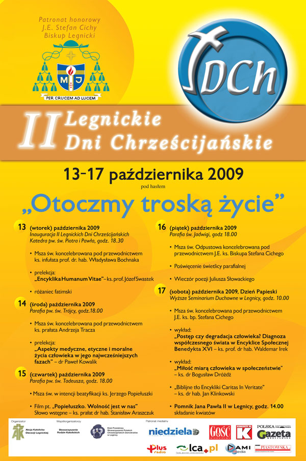 plakat II Legnickie Dni Chrześcijańskie